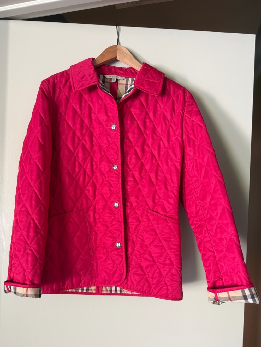 Burberry Quilted Red Women's Jacket